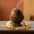 Natural Coconut Shell Dhoop Stand